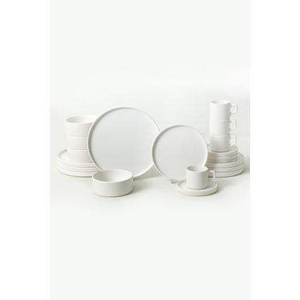 Set de veselă, 20 piese, alb/ceramică