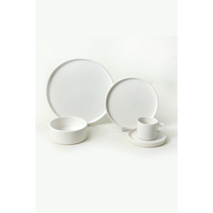 Set de veselă, 20 piese, alb/ceramică
