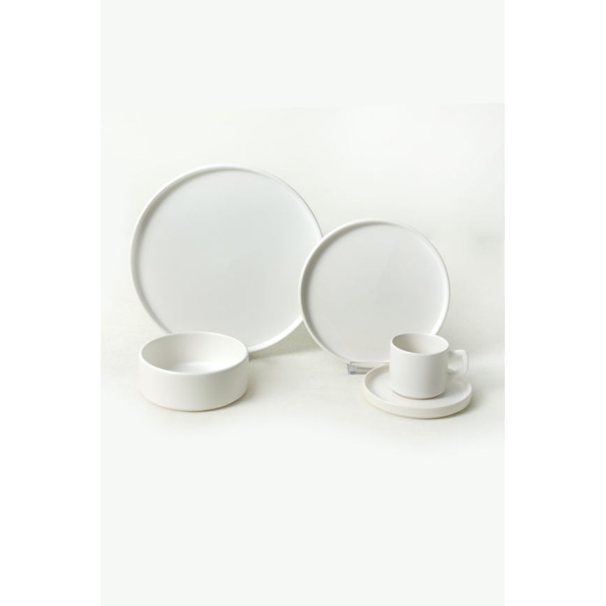 Set de veselă, 20 piese, alb/ceramică