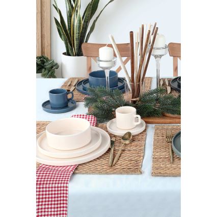 Set de veselă 20 piese, multicolor, din ceramică stoneware