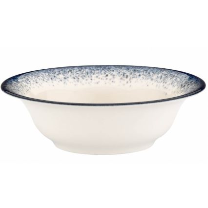 Set de veselă 24 buc alb/albastru/porțelan