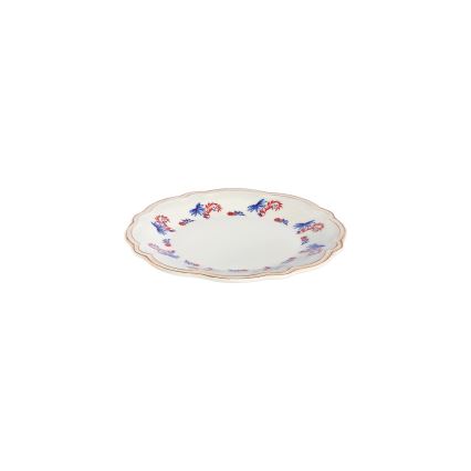 Set de veselă 24 piese alb/albastru/roșu/porțelan