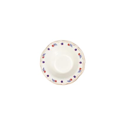 Set de veselă 24 piese alb/albastru/roșu/porțelan