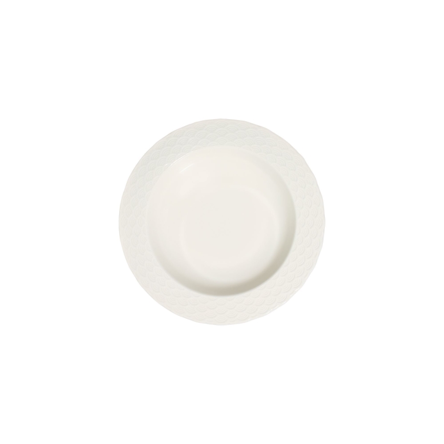 Set de veselă 24 piese alb/porțelan