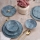 Set de veselă 24 piese albastru/ceramică