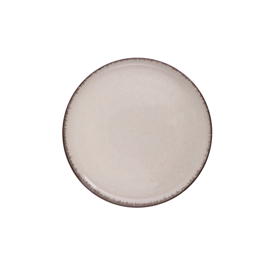 Set de veselă 24 piese, bej, din porțelan