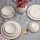 Set de veselă 24 piese crem/ceramică