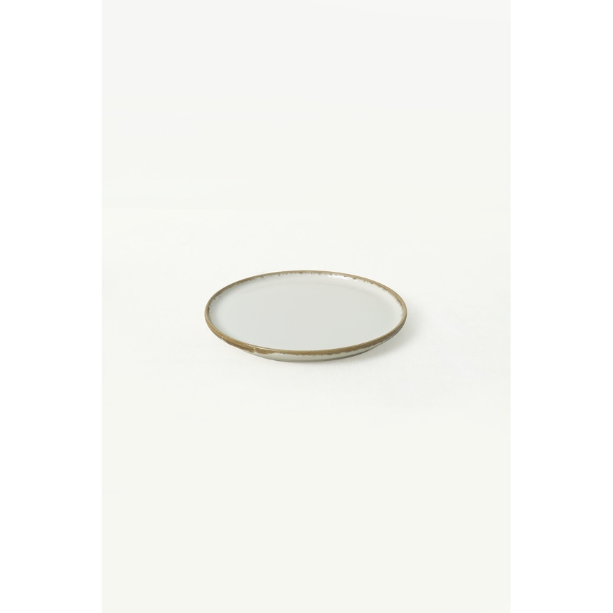 Set de veselă, 24 piese, crem/maro, din ceramică