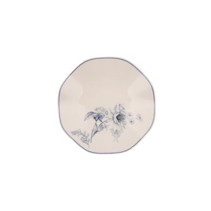 Set de veselă 24 piese din porțelan, alb/albastru