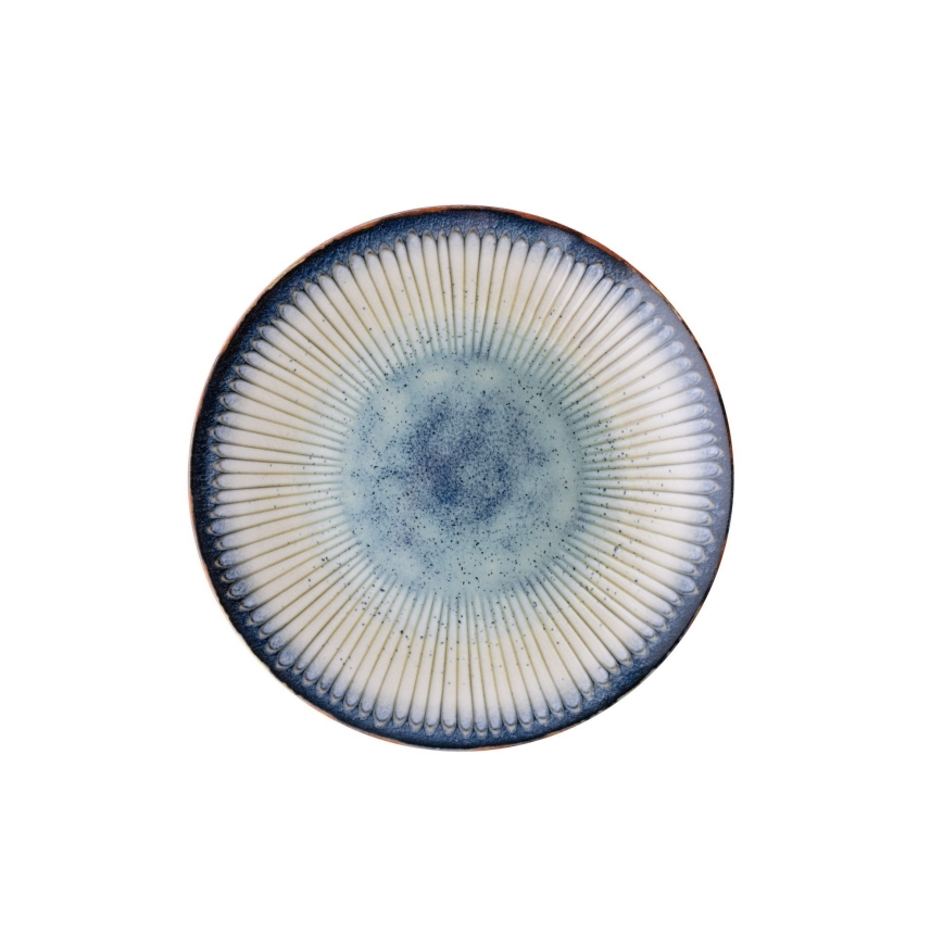 Set de veselă 24 piese, din porțelan, albastru