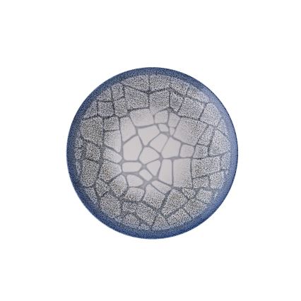 Set de veselă, 24 piese, din porțelan, albastru