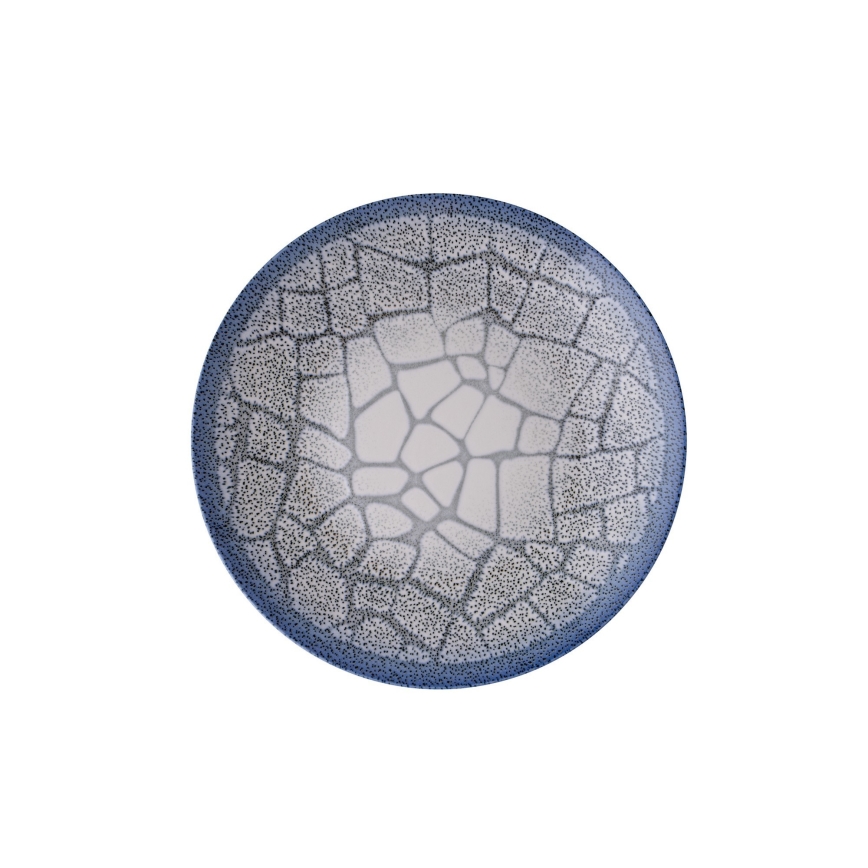 Set de veselă, 24 piese, din porțelan, albastru