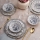 Set de veselă 24 piese gri/ceramică