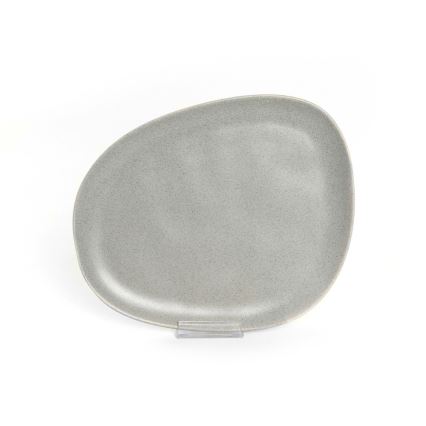 Set de veselă, 24 piese, gri, din ceramică