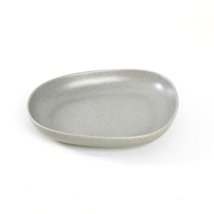 Set de veselă, 24 piese, gri, din ceramică