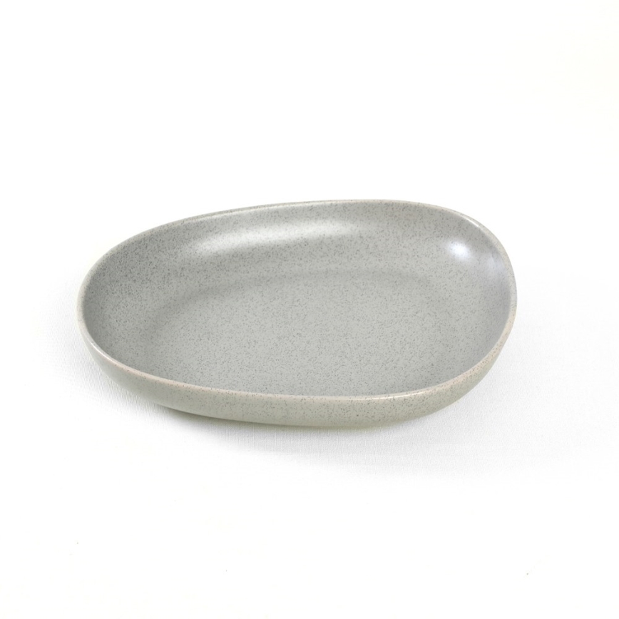 Set de veselă, 24 piese, gri, din ceramică