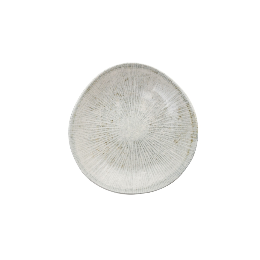 Set de veselă 24 piese, gri, din porțelan