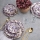 Set de veselă, 24 piese, mov/ceramică
