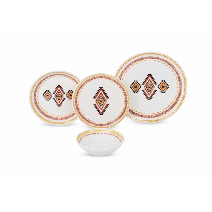 Set de veselă 24 piese multicolor/ceramică