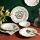 Set de veselă 24 piese, multicolor, din porțelan
