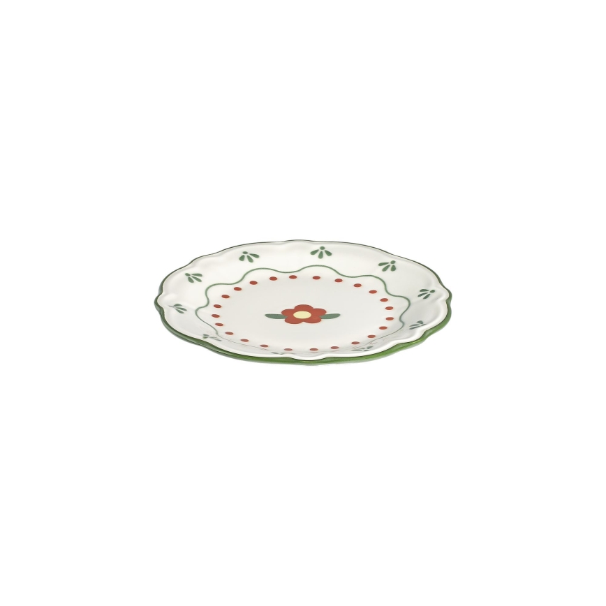 Set de veselă 24 piese, multicolor, din porțelan