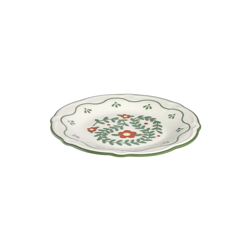 Set de veselă 24 piese, multicolor, din porțelan
