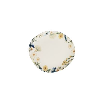 Set de veselă 24 piese multicolor/maro/porțelan