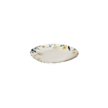 Set de veselă 24 piese multicolor/maro/porțelan