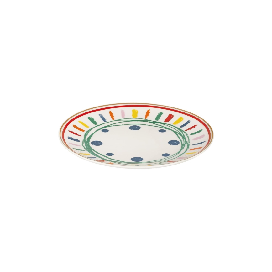 Set de veselă 24 piese multicolor/porțelan