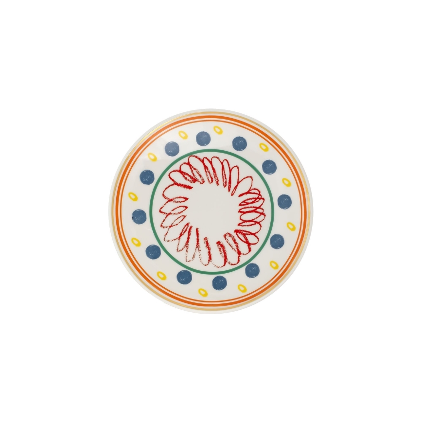 Set de veselă 24 piese multicolor/porțelan