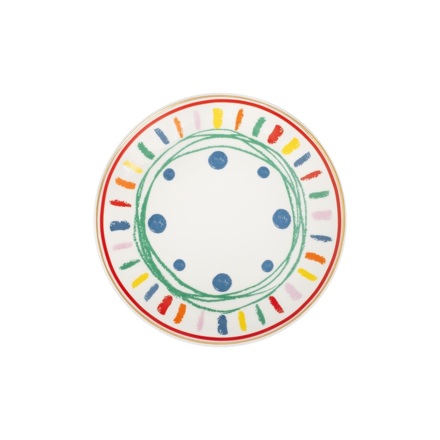 Set de veselă 24 piese multicolor/porțelan