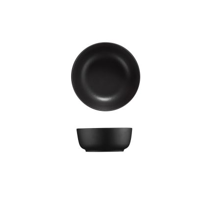 Set de veselă, 24 piese, porțelan negru