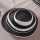 Set de veselă 55 piese alb/negru/ceramică