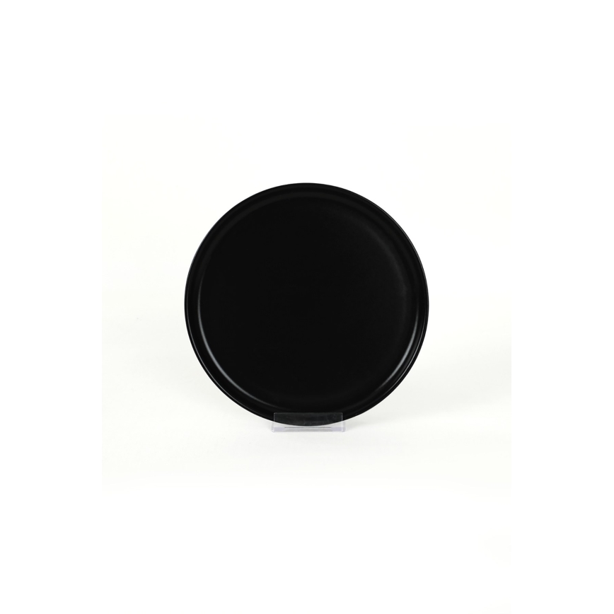 Set de veselă din ceramică, 18 piese, negru