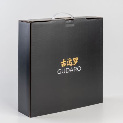 Gudaro - Set de 5 cuțite de bucătărie din oțel Damasc MIYABI + suport pentru cuțite și foarfece pentru pasăre