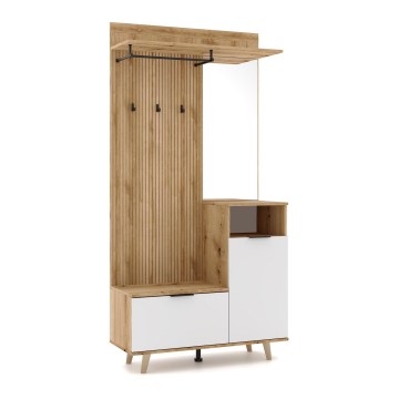 Set hol cu oglindă SVEN, maro/alb