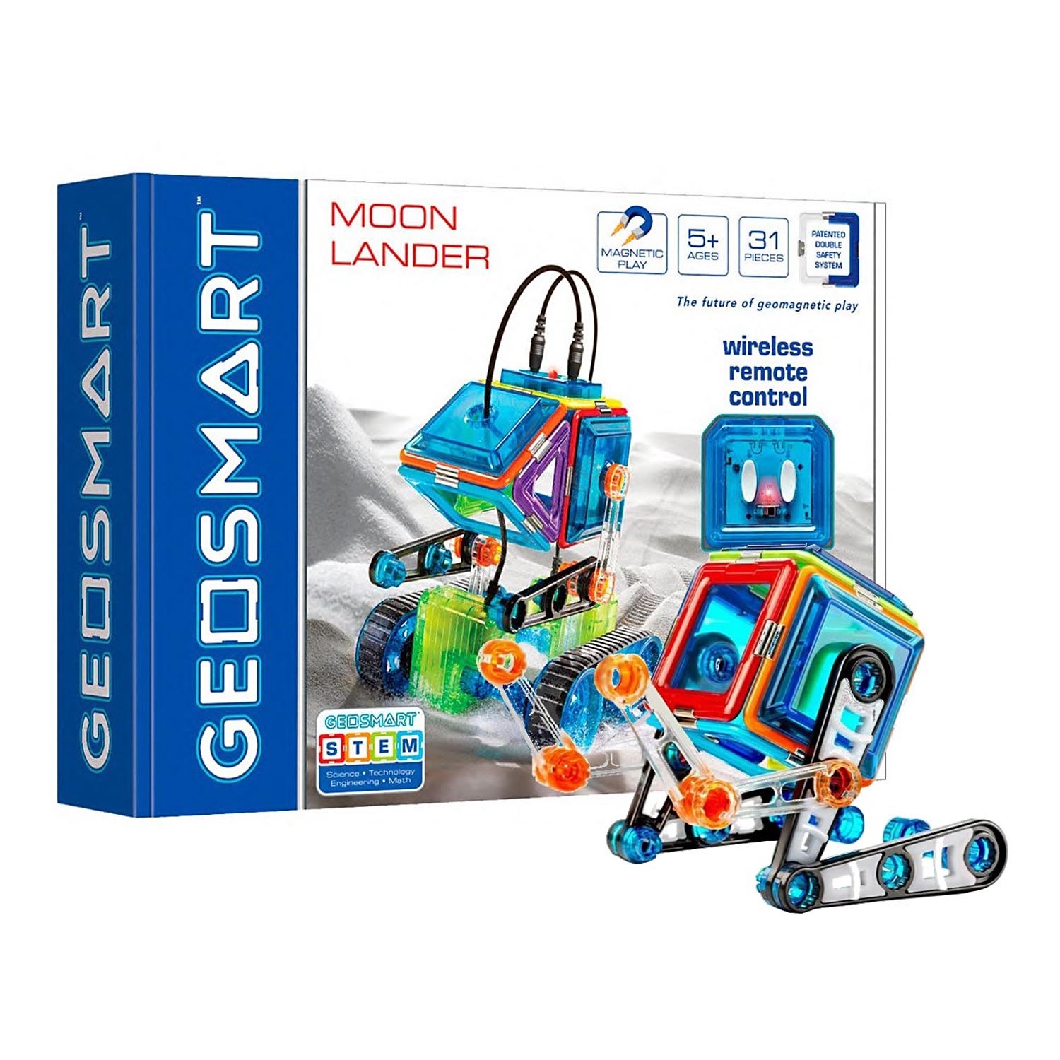 GeoSmart Moon Lander – Kit Costruzioni Magnetico Da 31 Pezzi Con Luce LED, Gioco STEM Per Bambini - 2