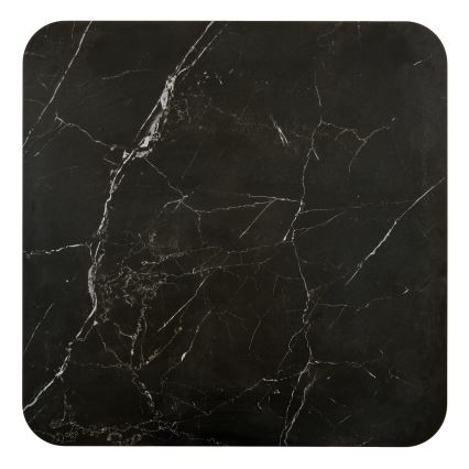 Set masă de cafea KORO 70x70 cm + 2x taburet negru/maro