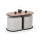 Set masă de cafea NILDO 90x45 cm + 2 taburete maro/gri