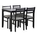 Set masă de dining + 4 scaune EMILY, negru