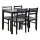 Set masă de dining + 4 scaune EMILY, negru