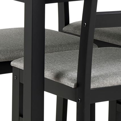 Set masă de dining + 4 scaune EMILY, negru