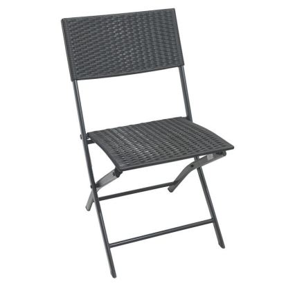 Set masă de grădină cu 2 scaune, gri