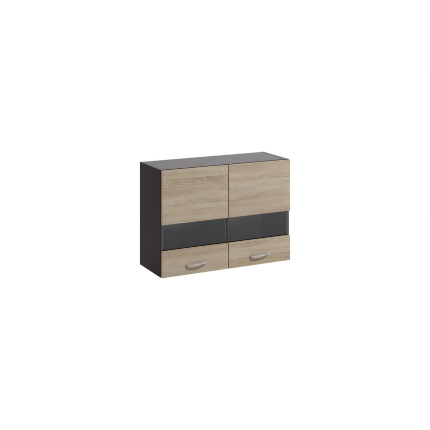 Set mobilier de bucătărie VALERIA 180 cm, maro/stejar Sonoma