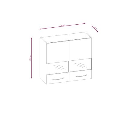 Set mobilier de bucătărie VALERIA 180 cm, maro/stejar Sonoma