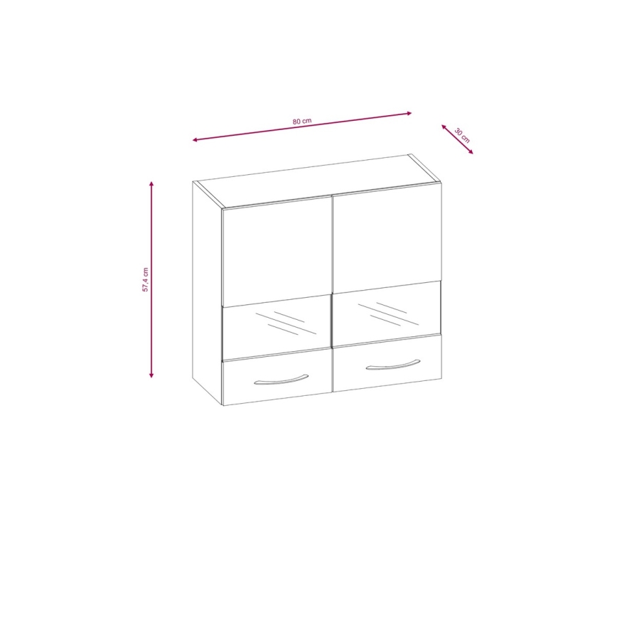 Set mobilier de bucătărie VALERIA 240 cm, stejar sonoma/maro