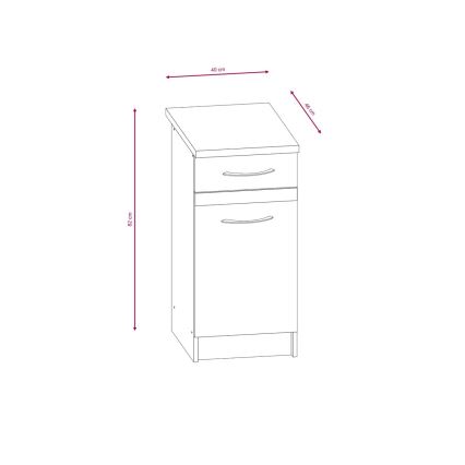 Set mobilier de bucătărie VALERIA 240 cm, stejar sonoma/maro