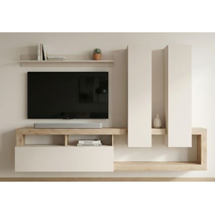 Set mobilier pentru living LENOR, cașmir/maro