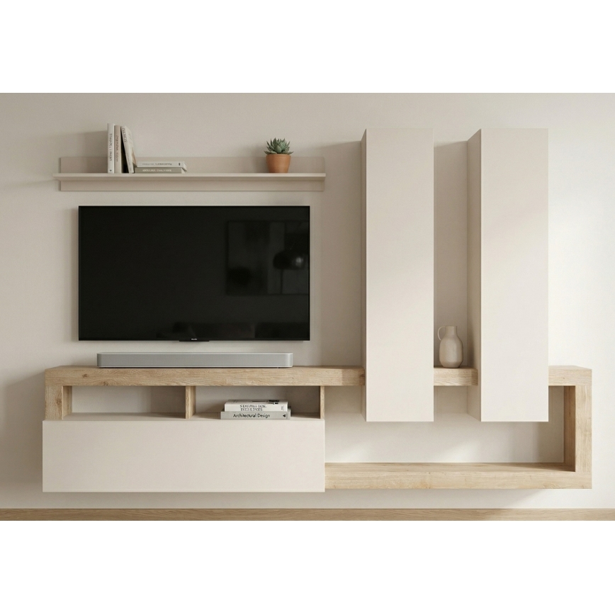 Set mobilier pentru living LENOR, cașmir/maro