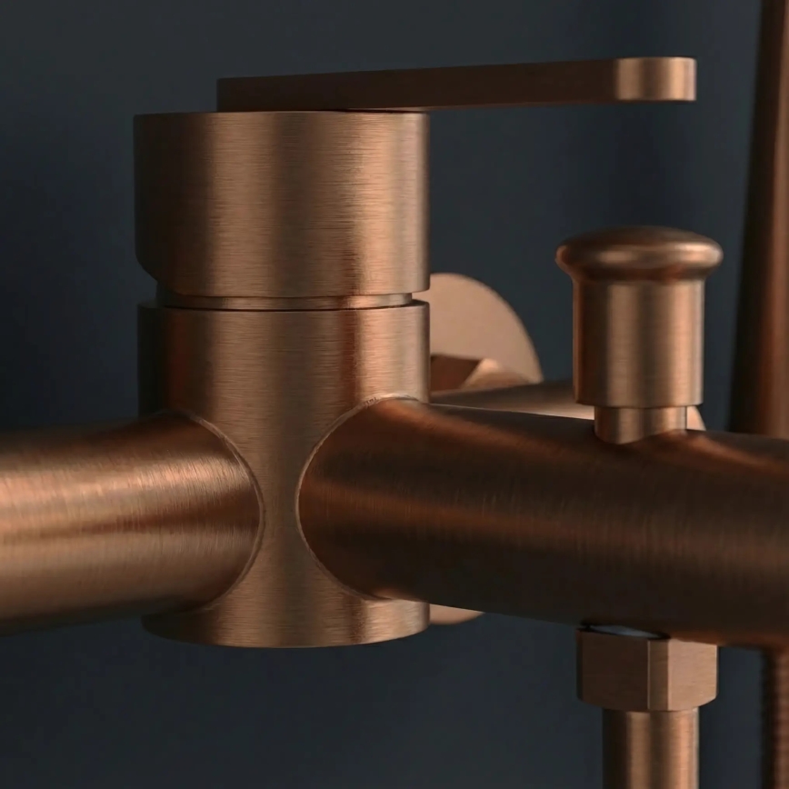 Set pentru cadă cu baterie ONTARIO, cupru periat - REA-B0973